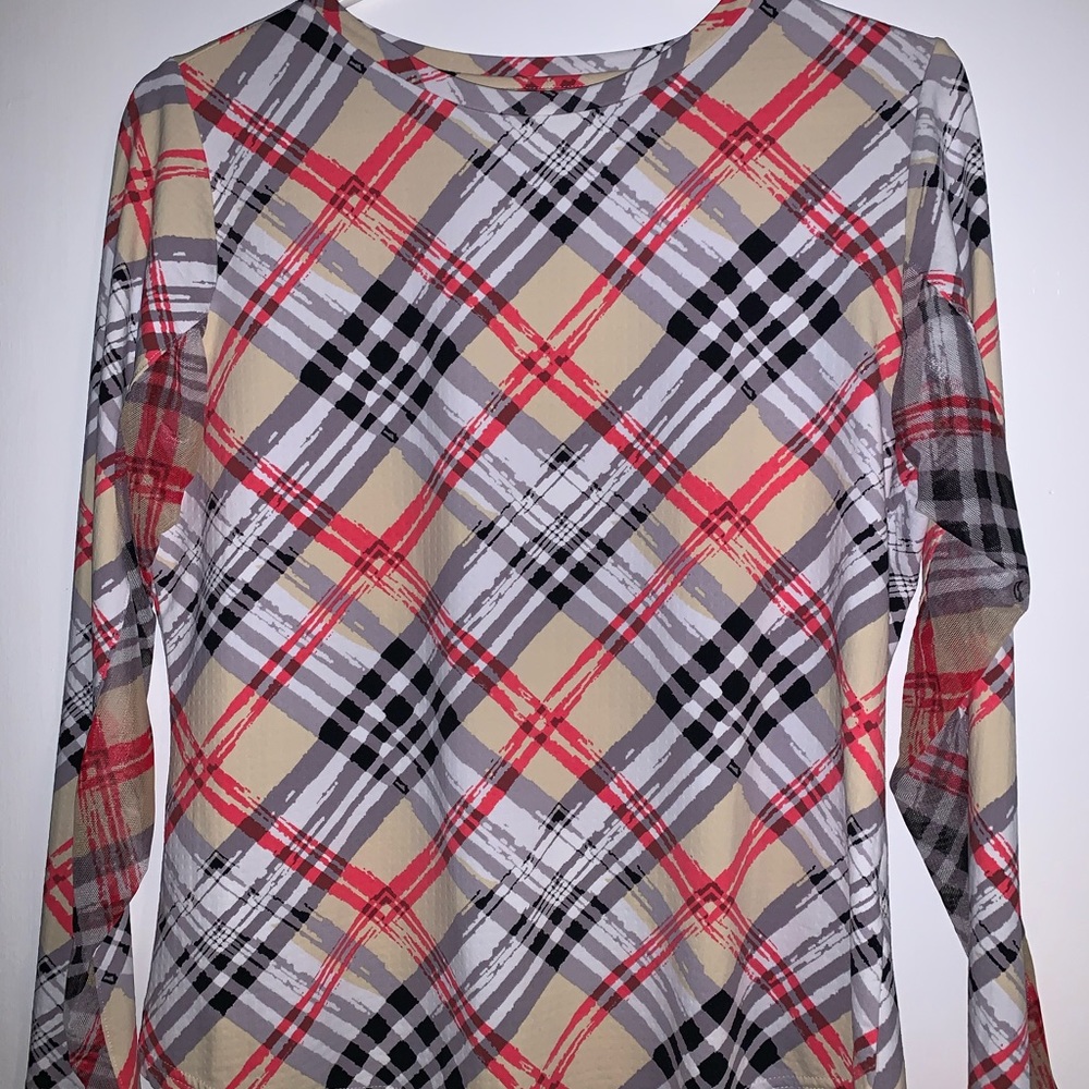 Icikuls Long sleeve mesh panel Tennis shirt Medium